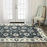 Clot Floral Charcoal Large Area Rugs For Living Room Area Rugs LOOMLAN By LOOMLAN