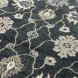 Clot Floral Charcoal Large Area Rugs For Living Room Area Rugs LOOMLAN By LOOMLAN