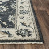 Clot Floral Charcoal Large Area Rugs For Living Room Area Rugs LOOMLAN By LOOMLAN