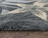 Clou Floral Gray Area Rugs For Living Room Area Rugs LOOMLAN By LOOMLAN