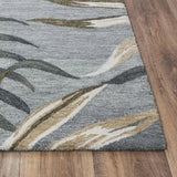 Clou Floral Gray Area Rugs For Living Room Area Rugs LOOMLAN By LOOMLAN