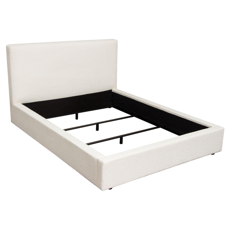 Cloud White Low Profile Bed Frame Beds LOOMLAN By Diamond Sofa