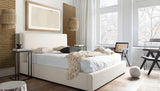 Cloud White Low Profile Bed Frame Beds LOOMLAN By Diamond Sofa