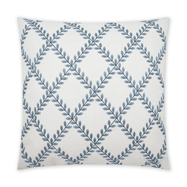 Clover Lane Porcelain Blue Large Throw Pillow With Insert Throw Pillows LOOMLAN By D.V. Kap