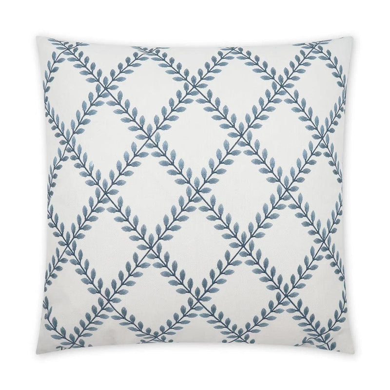 Clover Lane Porcelain Blue Large Throw Pillow With Insert Throw Pillows LOOMLAN By D.V. Kap