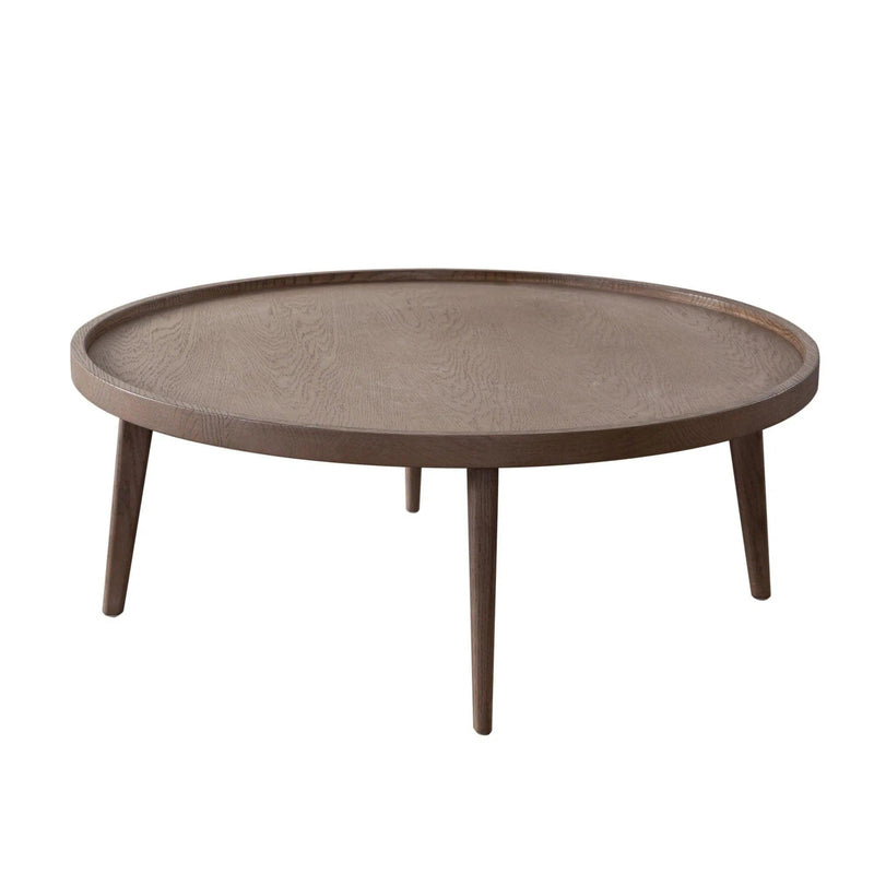 Clover Oak Finish Round Cocktail Table Coffee Tables LOOMLAN By Diamond Sofa