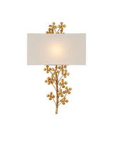 Cloverfield Iron Gold Wall Sconce Wall Sconces LOOMLAN By Currey & Co