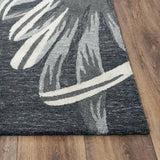 Clun Floral Charcoal Area Rugs For Living Room Area Rugs LOOMLAN By LOOMLAN