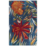 Cnut Floral Dark Blue Area Rugs For Living Room Area Rugs LOOMLAN By LOOMLAN