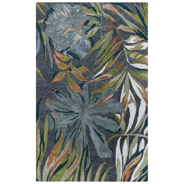 Coal Floral Charcoal Area Rugs For Living Room Area Rugs LOOMLAN By LOOMLAN