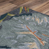 Coal Floral Charcoal Area Rugs For Living Room Area Rugs LOOMLAN By LOOMLAN