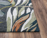Coal Floral Charcoal Area Rugs For Living Room Area Rugs LOOMLAN By LOOMLAN