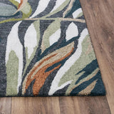 Coal Floral Charcoal Area Rugs For Living Room Area Rugs LOOMLAN By LOOMLAN