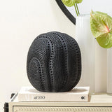 Coastal Style Black Porcelain Lunar Sphere Statues & Sculptures LOOMLAN By Jamie Young