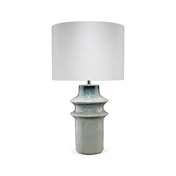 Coastal Style Blue Ceramic Cymbals Table Lamp Table Lamps LOOMLAN By Jamie Young