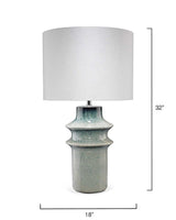 Coastal Style Blue Ceramic Cymbals Table Lamp Table Lamps LOOMLAN By Jamie Young