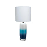 Coastal Style Blue Ceramic Haze Table Lamp Table Lamps LOOMLAN By Jamie Young