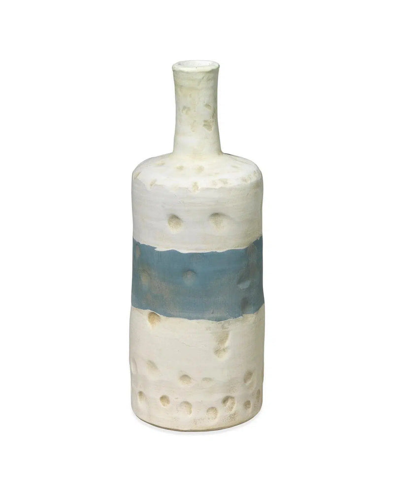 Coastal Style Blue Ceramic Sedona Vessels (Set of 3) Vases & Jars LOOMLAN By Jamie Young