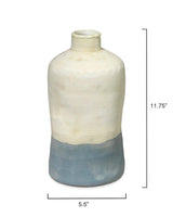 Coastal Style Blue Ceramic Sedona Vessels (Set of 3) Vases & Jars LOOMLAN By Jamie Young