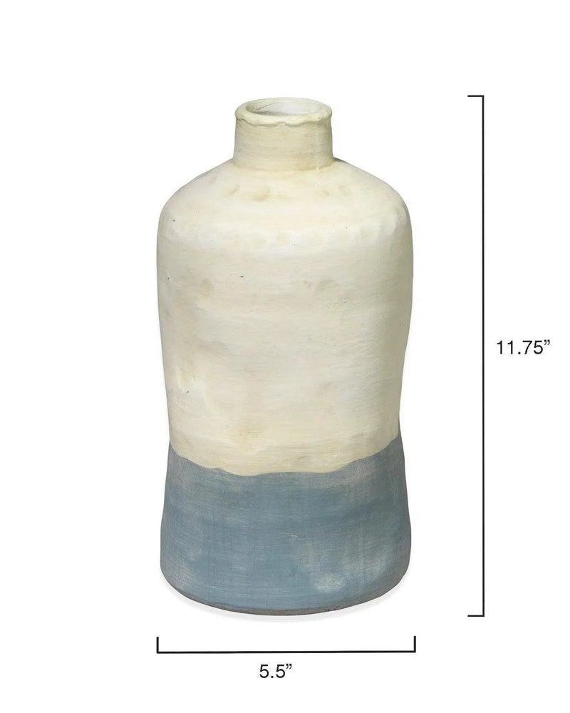 Coastal Style Blue Ceramic Sedona Vessels (Set of 3) Vases & Jars LOOMLAN By Jamie Young