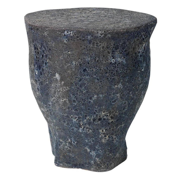 Coastal Style Blue Clay Molten Mid Century Modern Side Table Side Tables LOOMLAN By Jamie Young