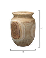 Coastal Style Brown Paulownia Wood Topanga Wooden Vase Vases & Jars LOOMLAN By Jamie Young