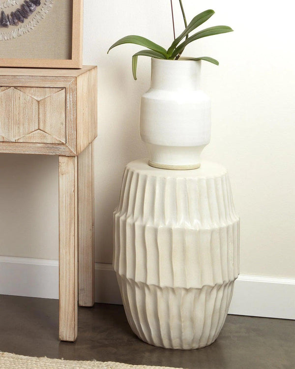 Coastal Style Ceramic Algae Mid Century Modern Side Table Side Tables LOOMLAN By Jamie Young