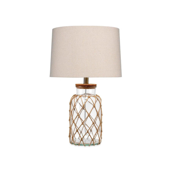 Coastal Style Clear Glass Rope Hugo Table Lamp Table Lamps LOOMLAN By Jamie Young