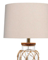 Coastal Style Clear Glass Rope Hugo Table Lamp Table Lamps LOOMLAN By Jamie Young