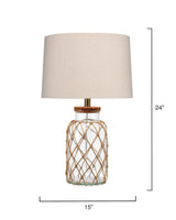 Coastal Style Clear Glass Rope Hugo Table Lamp Table Lamps LOOMLAN By Jamie Young