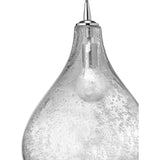 Coastal Style Clear Textured Glass Curved Pendant - Large Pendants LOOMLAN By Jamie Young