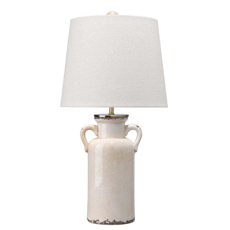 Coastal Style Cream Ceramic Piper Ceramic Table Lamp Table Lamps LOOMLAN By Jamie Young