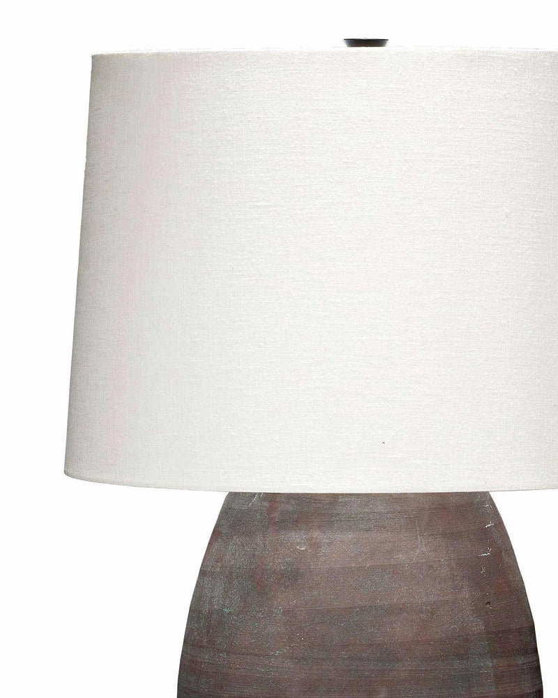 Coastal Style Dark Grey Ceramic Antiquity Table Lamp Table Lamps LOOMLAN By Jamie Young