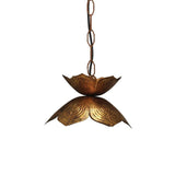 Coastal Style Gold Iron Flowering Lotus Pendant - Small Pendants LOOMLAN By Jamie Young