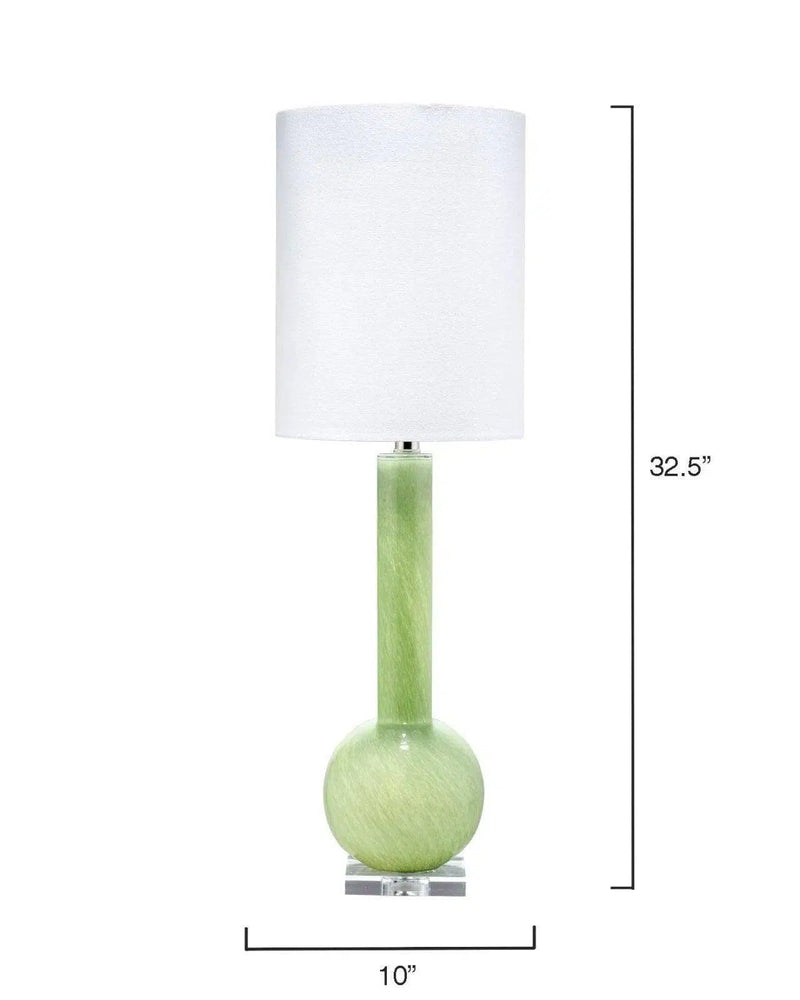 Coastal Style Green Glass Studio Table Lamp Table Lamps LOOMLAN By Jamie Young