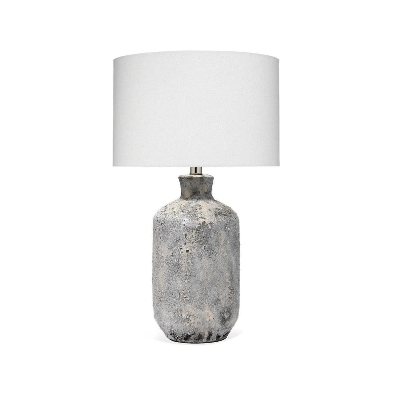 Coastal Style Grey Ceramic Blaire Table Lamp Table Lamps LOOMLAN By Jamie Young