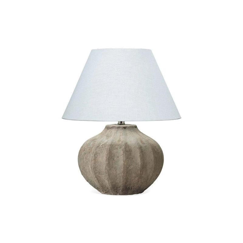 Coastal Style Grey Ceramic Clamshell Table Lamp Table Lamps LOOMLAN By Jamie Young