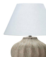 Coastal Style Grey Ceramic Clamshell Table Lamp Table Lamps LOOMLAN By Jamie Young