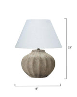 Coastal Style Grey Ceramic Clamshell Table Lamp Table Lamps LOOMLAN By Jamie Young