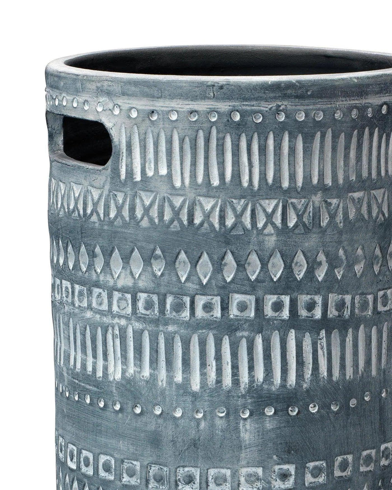 Coastal Style Grey Ceramic Zion Ceramic Vase Vases & Jars LOOMLAN By Jamie Young