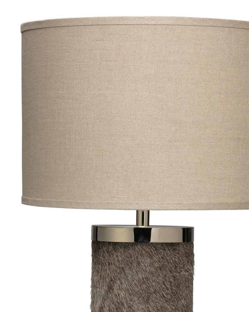 Coastal Style Grey Cowhide Column Table Lamp Table Lamps LOOMLAN By Jamie Young