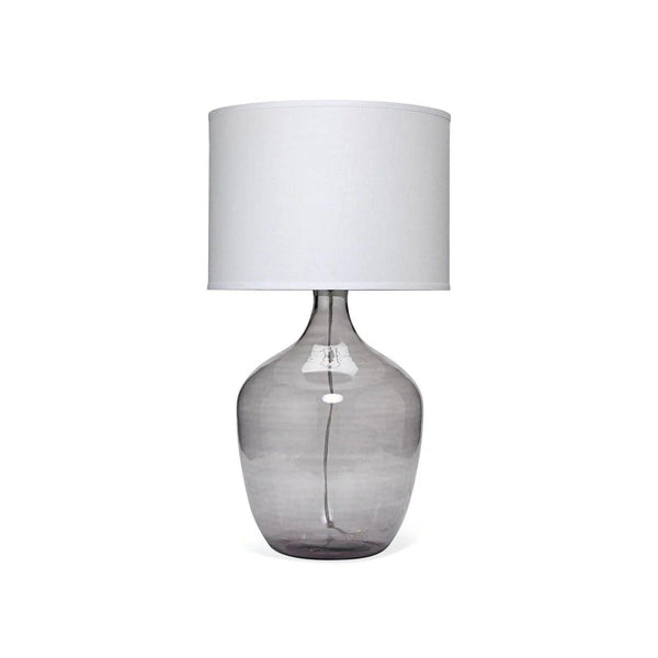 Coastal Style Grey Glass Plum Jar Table Lamp Table Lamps LOOMLAN By Jamie Young