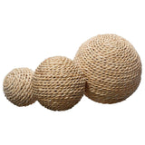 Coastal Style Natural Cornstraw Malibu Balls Statues & Sculptures LOOMLAN By Jamie Young