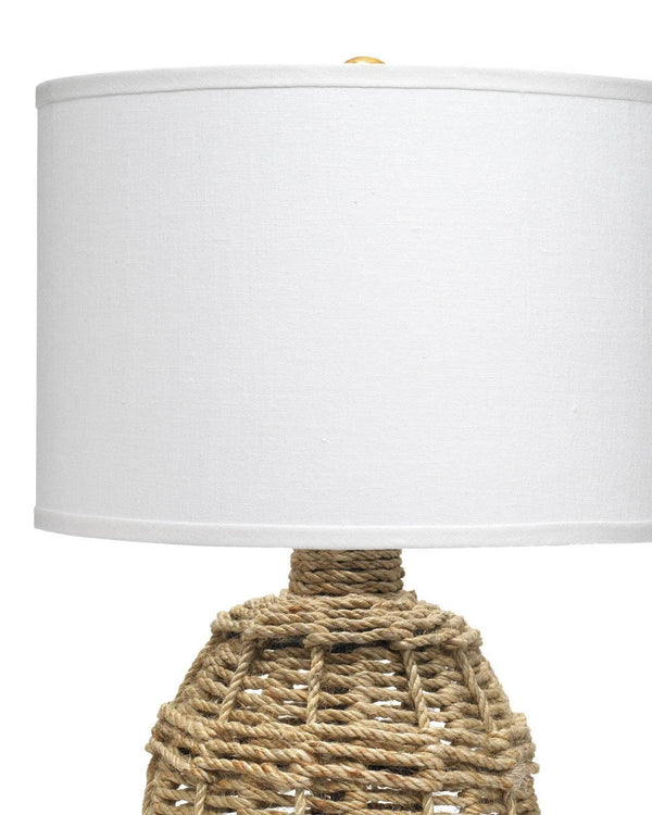 Coastal Style Natural Jute Rope Jute Urn Table Lamp Table Lamps LOOMLAN By Jamie Young