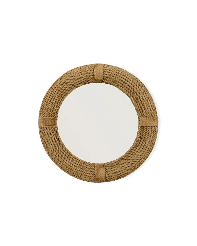 Coastal Style Natural Jute Round Rope Wall Mirror Wall Mirrors LOOMLAN By Jamie Young