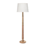 Coastal Style Natural Mango Wood Revolution Floor Lamp Floor Lamps LOOMLAN By Jamie Young