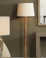 Coastal Style Natural Mango Wood Revolution Floor Lamp Floor Lamps LOOMLAN By Jamie Young