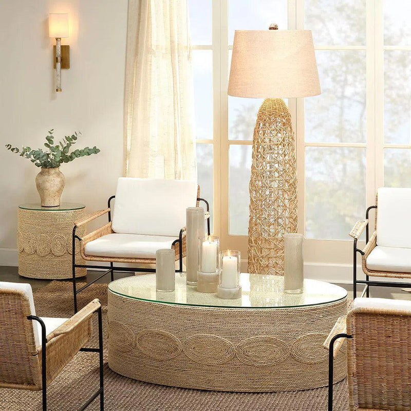 Coastal Style Natural Rope Kauai Floor Lamp Floor Lamps LOOMLAN By Jamie Young