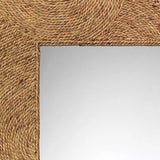 Coastal Style Natural Seagrass Harbor Floor Wall Mirror Floor Mirrors LOOMLAN By Jamie Young