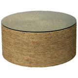 Coastal Style Natural Seagrass Round Harbor Coffee Table Coffee Tables LOOMLAN By Jamie Young